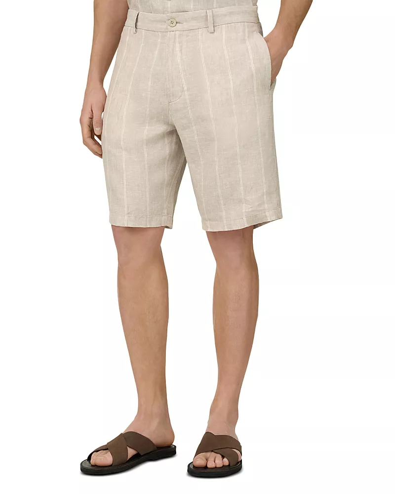 Boggi Milano 9.6 Stripe Linen Shorts