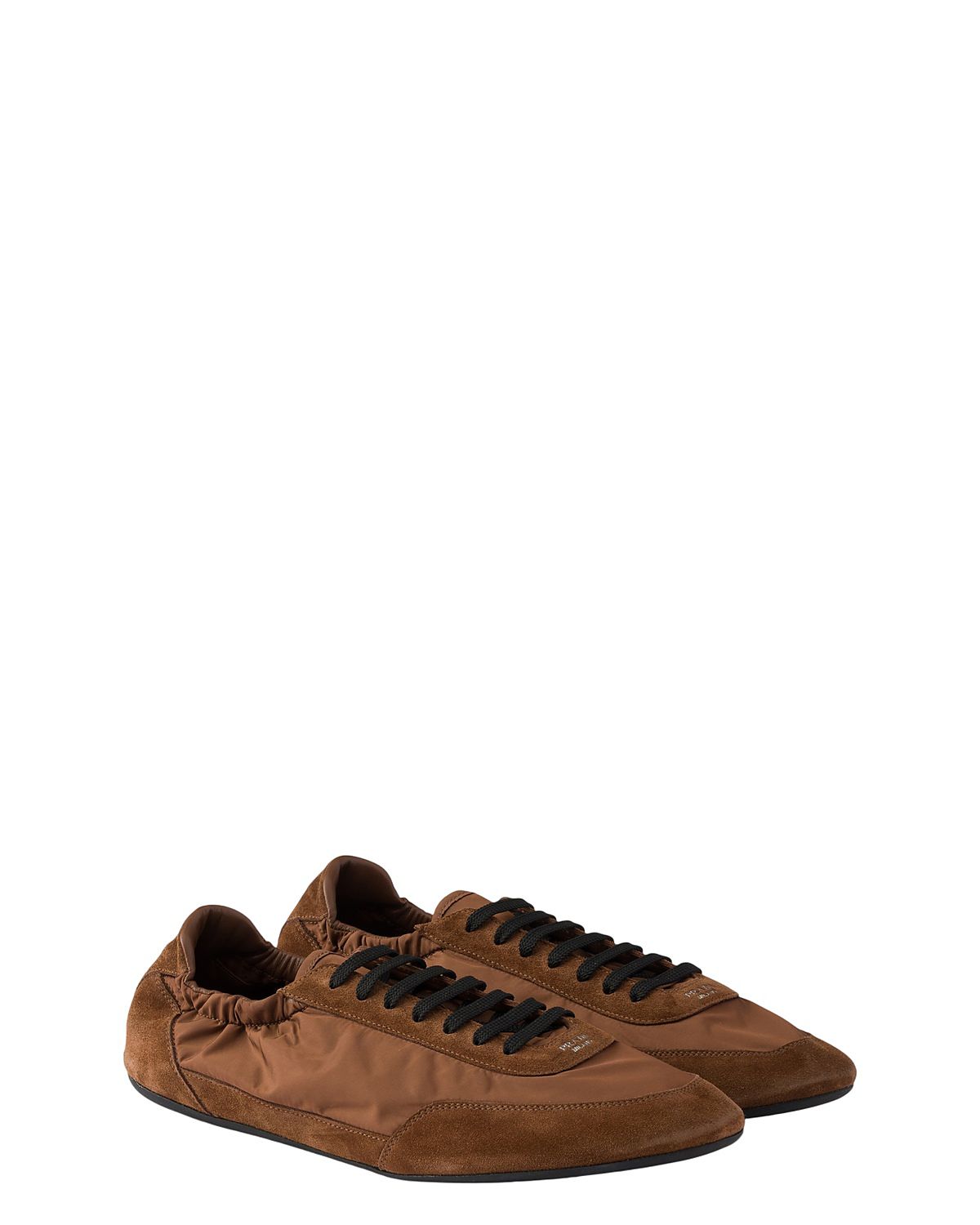 Prada Men's Collapse Re-Nylon and Suede Elasticized Sneakers