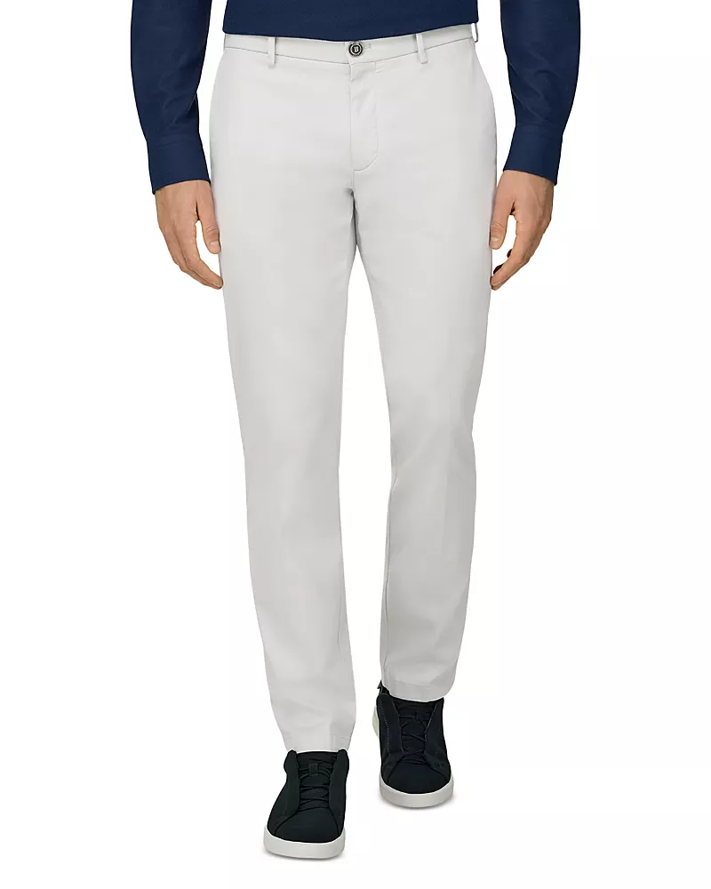 Boggi Milano Panama Regular Fit Stretch Cotton Trousers