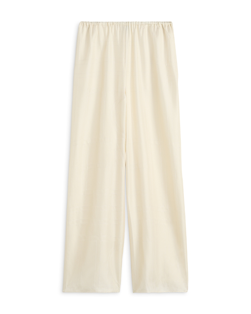 Toteme Monogram Silk Pajama Bottoms