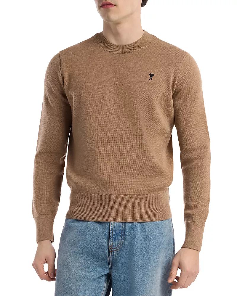Ami Wool Ami de Coeur Crewneck Sweater