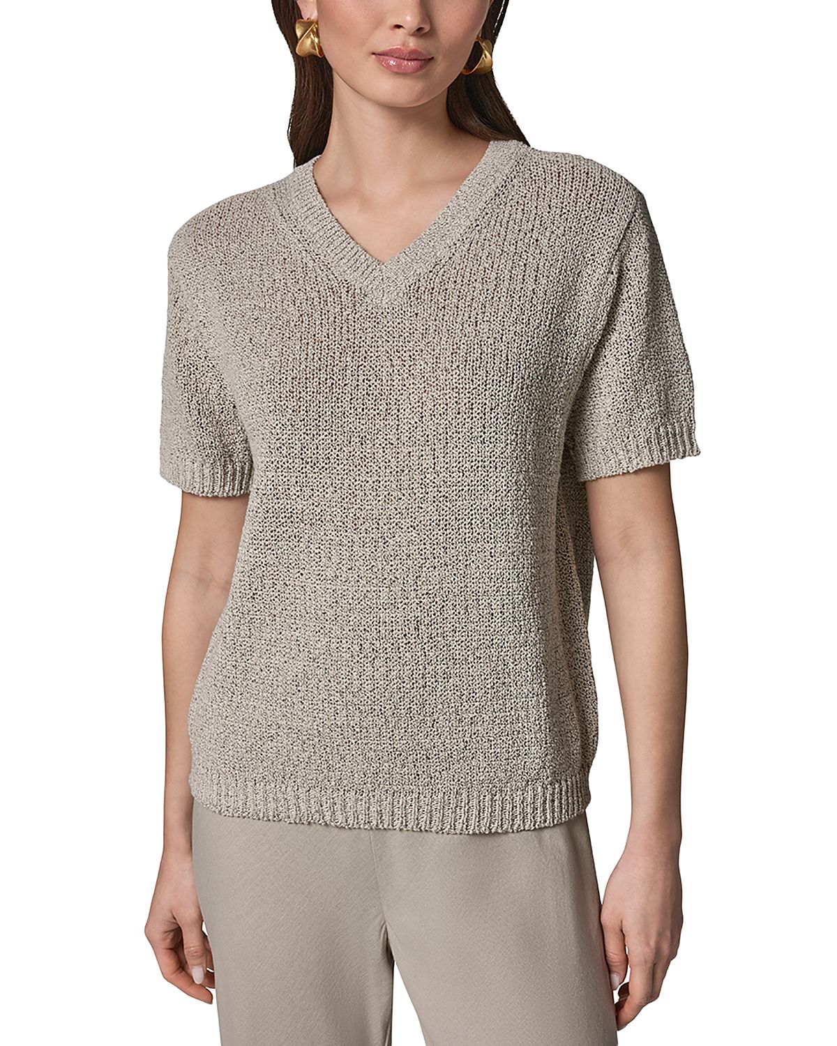 Donna Karan Easy V Neck Sweater