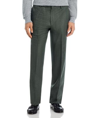 Wool, Silk & Linen M&eacute;lange Regular Fit Suit Pants