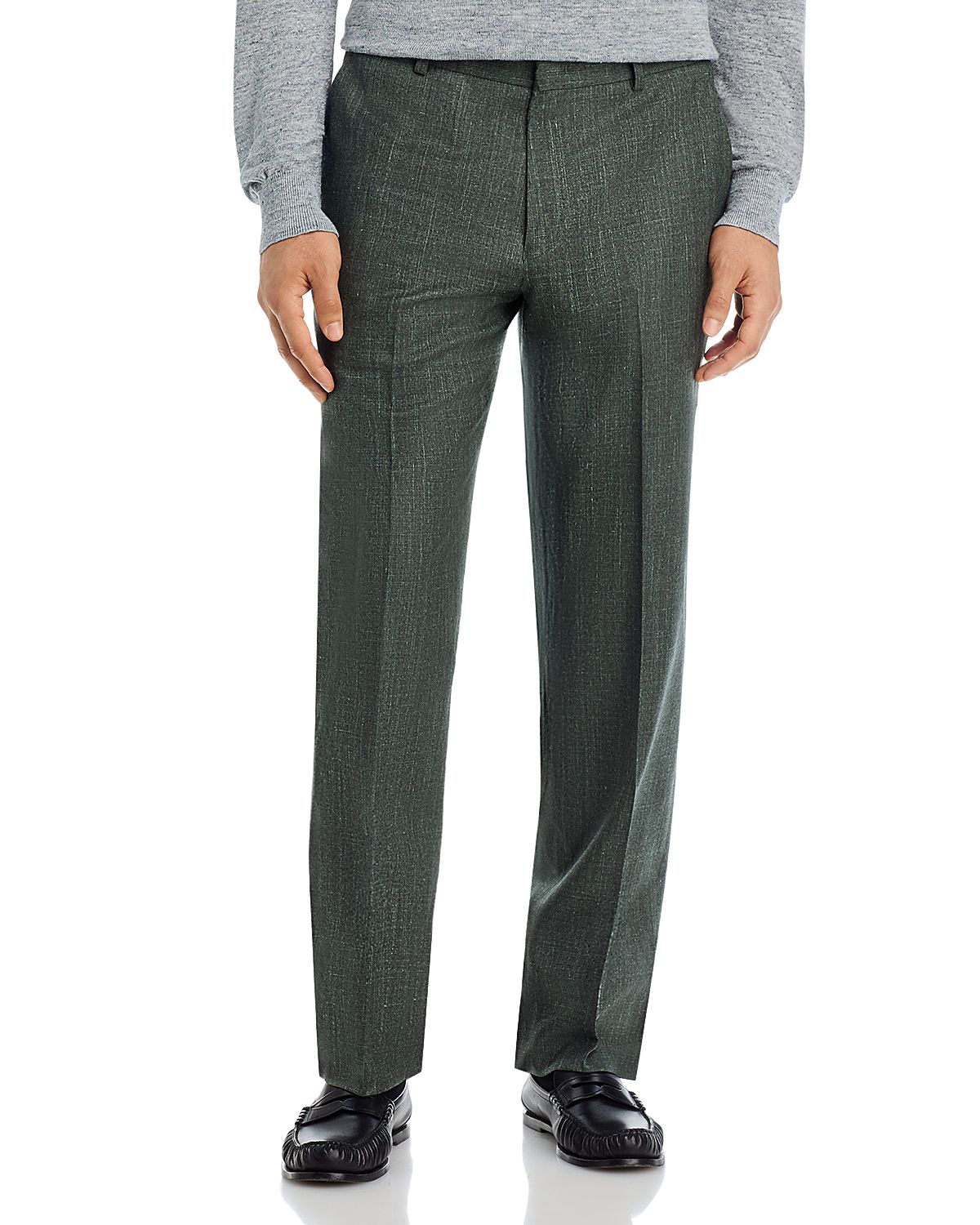 Vince Wool, Silk & Linen Melange Regular Fit Suit Pants