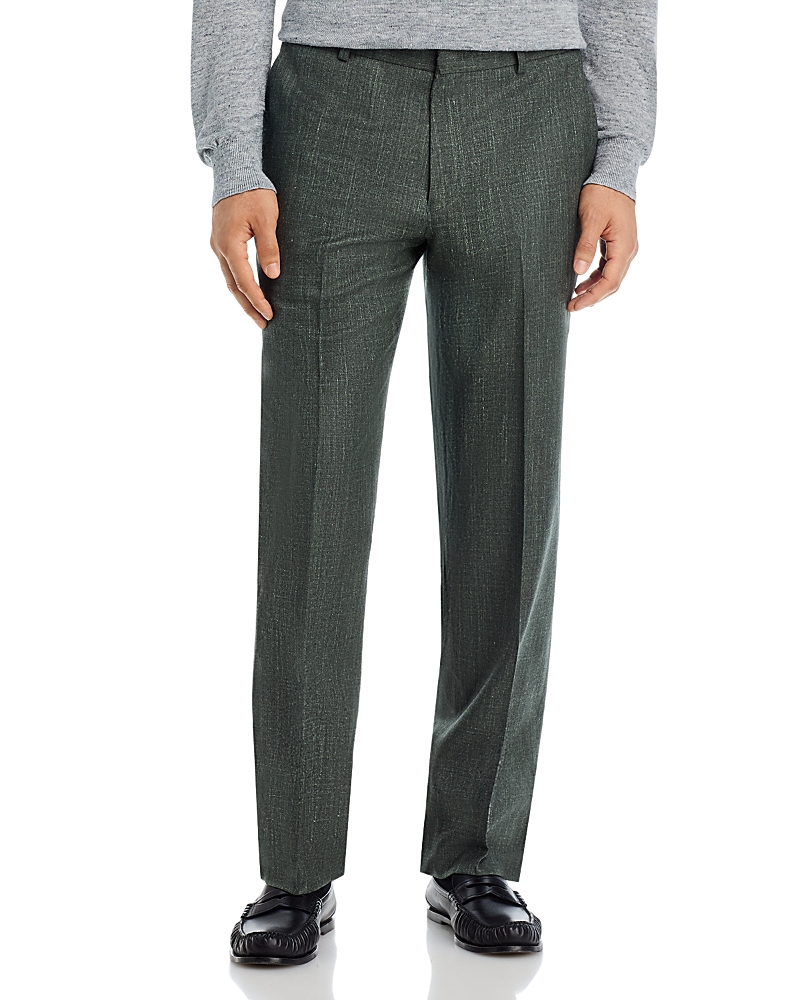 Vince Wool, Silk & Linen Melange Regular Fit Suit Pants