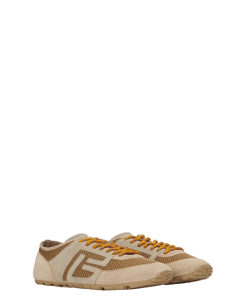 Balmain Racer 45 Trainers in Mesh and Suede Leather