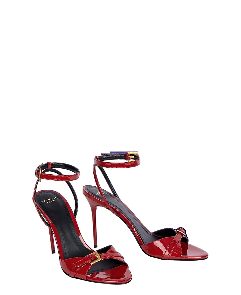 Balmain Women's Anthem Sandals in Smooth Calfskin Leather