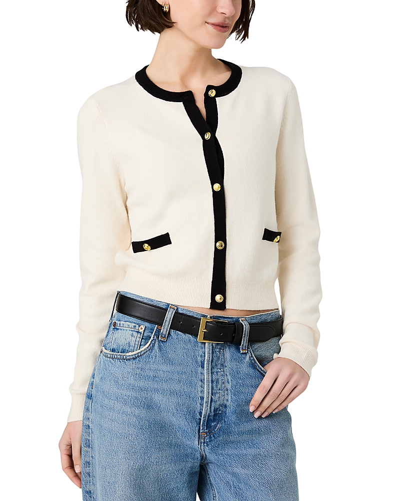 French Connection Babysoft Long Sleeve Contrast Cardigan Sweater