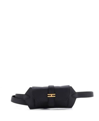 Pre-owned Pre-owned Hermes  Hermes Elan Pocket 24 Belt Bag Swift In Black
