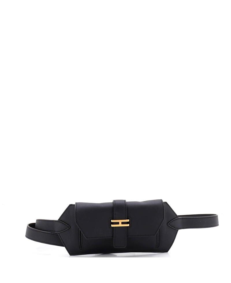 Pre-owned Pre-owned Hermes Hermes Elan Pocket 24 Belt Bag Swift In Black