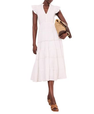  Women's Cotton Cheesecloth Tiered Maxi Dress