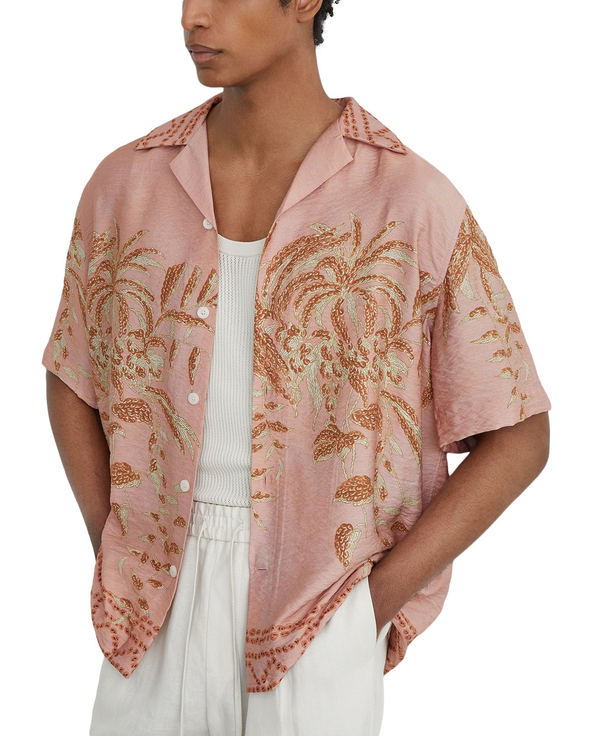 Camino Short Sleeve Pam Print Landscape Shirt