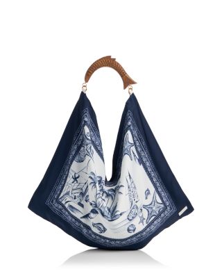 Satin Scarf Medium Shoulder Bag 