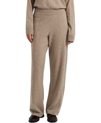  Women's Wool Cashmere Wide Leg Track Pants
