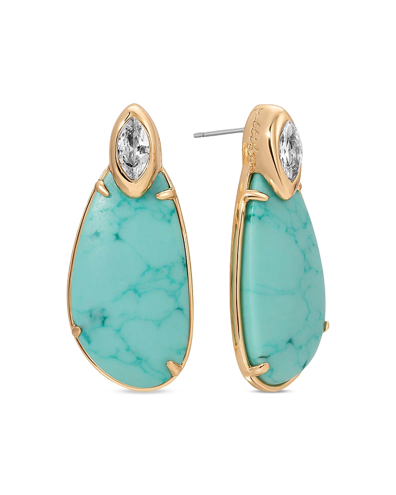 Ettika Majestic Cubic Zirconia & Stone Drop Earrings