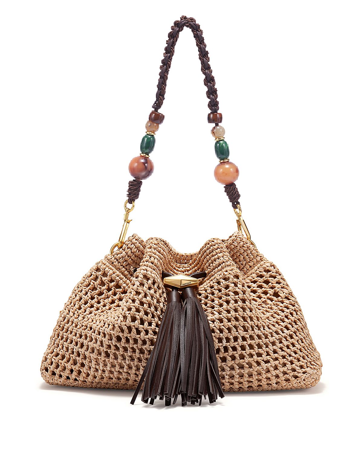 Jimmy Choo Cinch Raffia Shoulder Bag