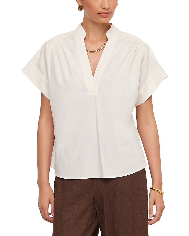 Fifteen Twenty Olive Short Sleeve V Neck Top