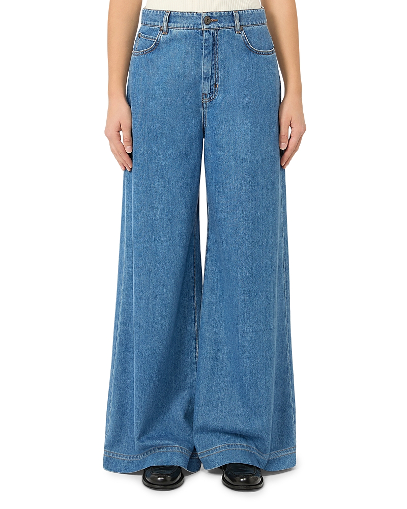 Weekend Max Mara Wkdvega Wide Leg Jeans in Navy