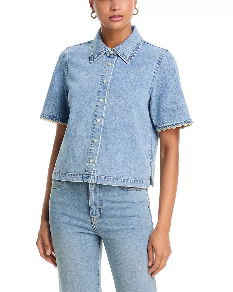 Frame The Denim Crochet Top