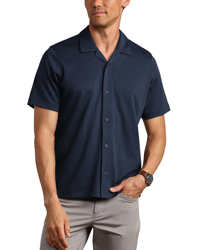 Rhone Palms Camp Collar Patterned Shirt