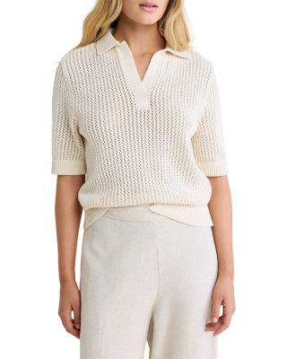 Mesh Polo Sweater