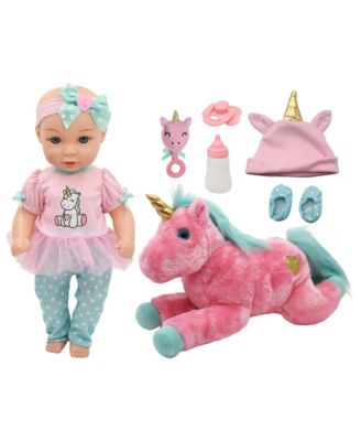  15" Hop On Baby Set Unicorn, Ages 3+
