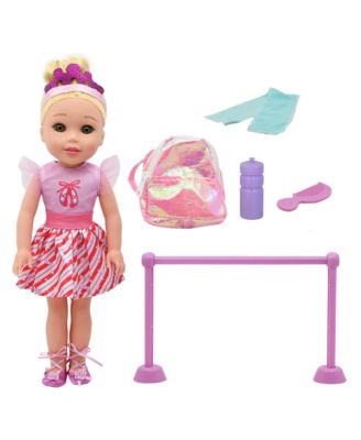  Ballet Set Pink 14" Hard Body Doll 5pcs, Ages 3+