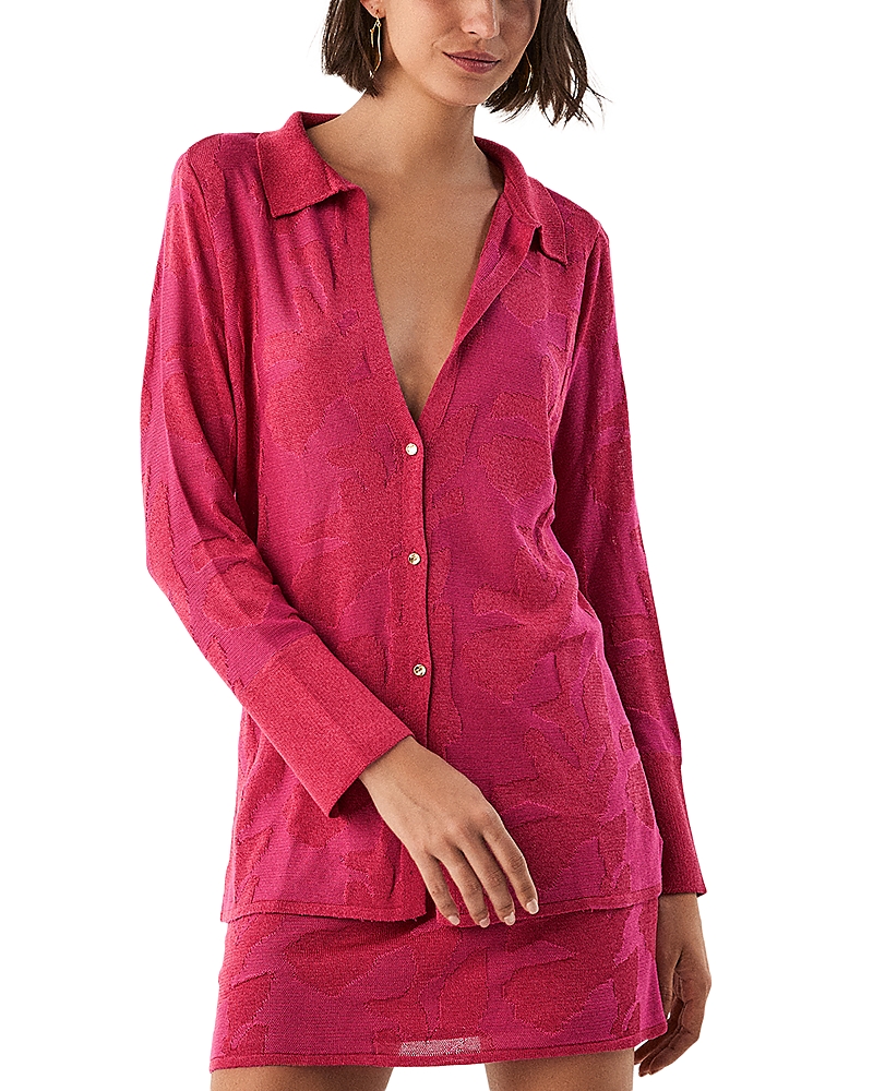 ViX Paula Hermanny Lara Knit Shirt Swim Cover-Up