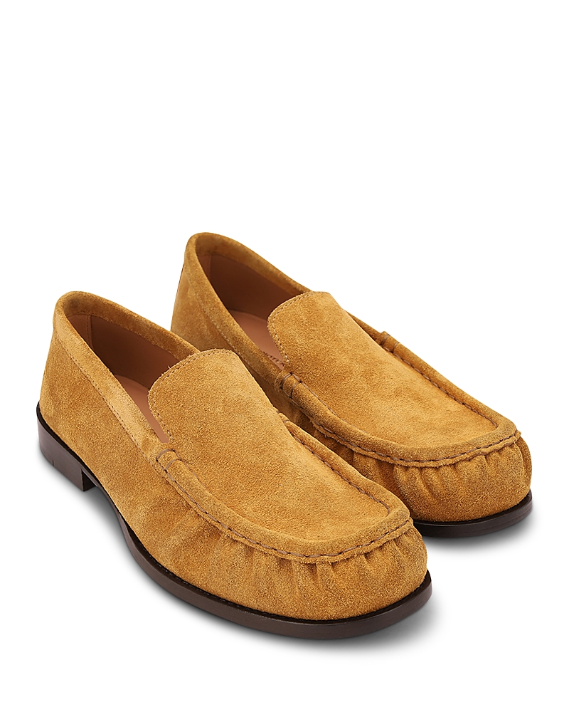 Dries Van Noten Women's Suede Creased Toe Loafers