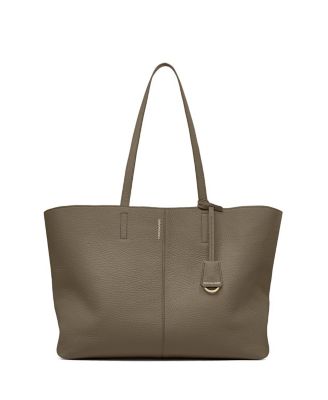 Large Leather Zipped Soft Tote