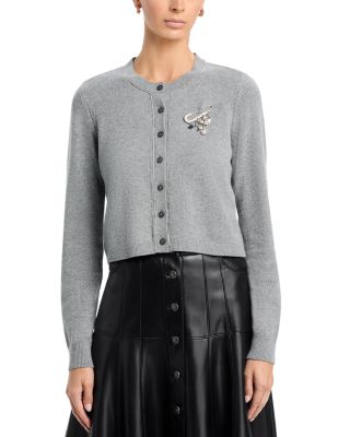 Allura Rhinestone Pin Cardigan