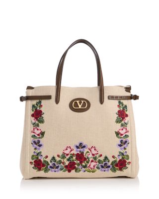 Antibes VLogo Medium Embroidered Tote