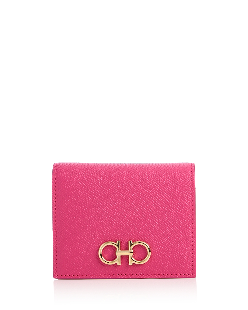 Ferragamo Gancini Compact Leather Bifold Wallet · OS