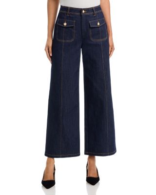 Sidoni Mid Rise Wide Leg Jeans in Indigo