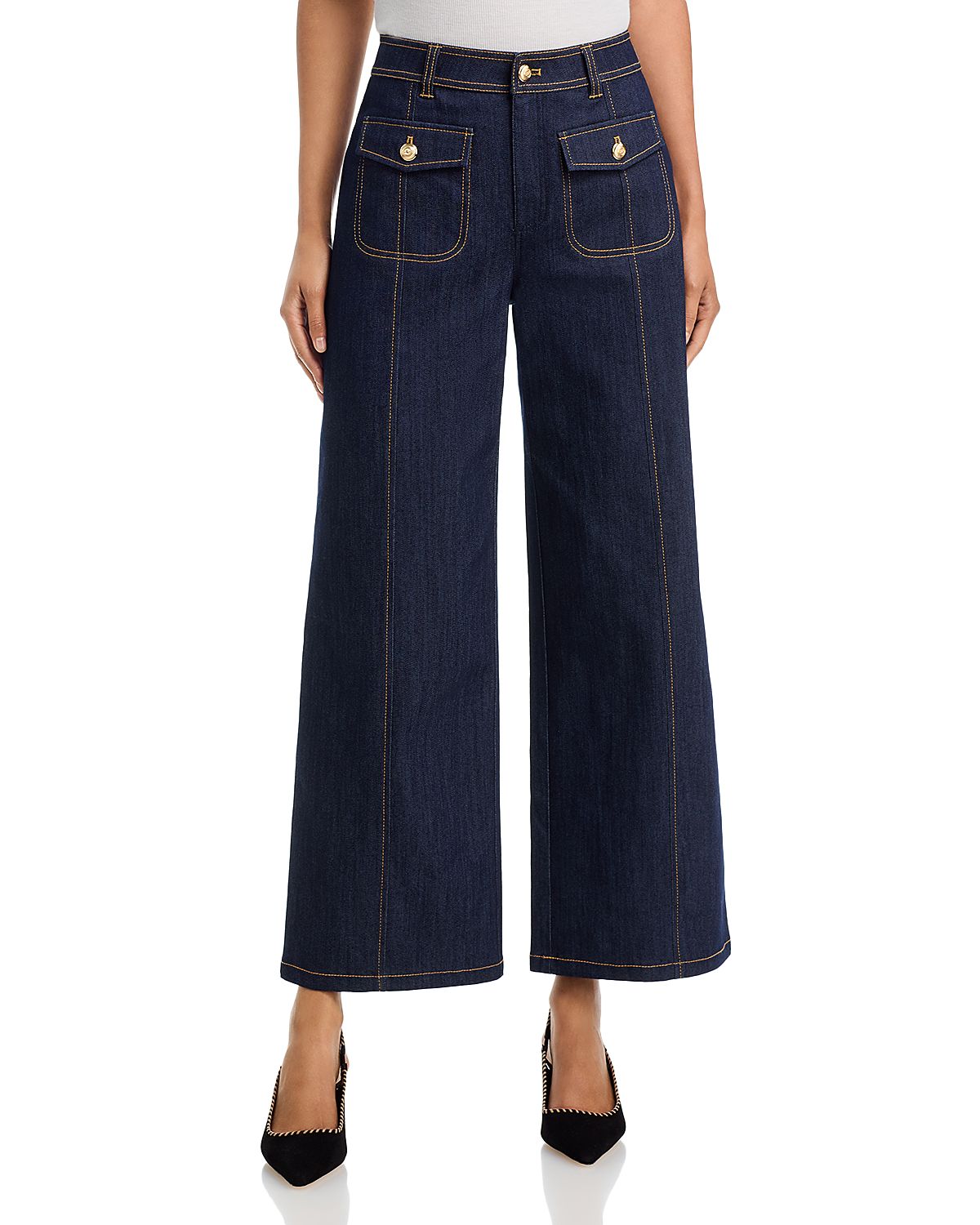 Cinq a Sept Sidoni Mid Rise Wide Leg Jeans