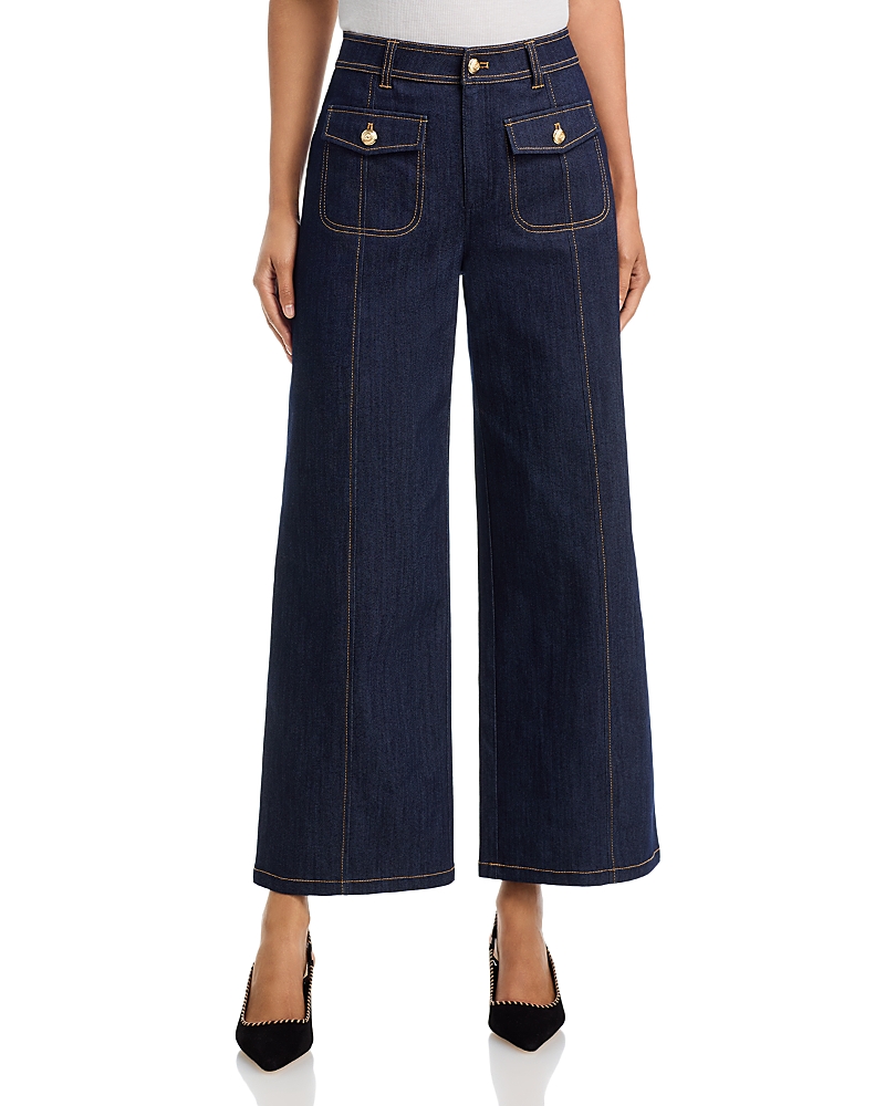 Cinq a Sept Sidoni Mid Rise Wide Leg Jeans in Indigo