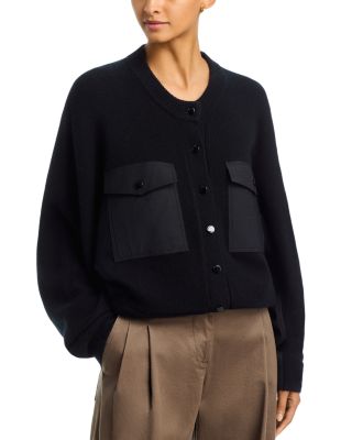 The Contrast Cashmere Cardigan Sweater 