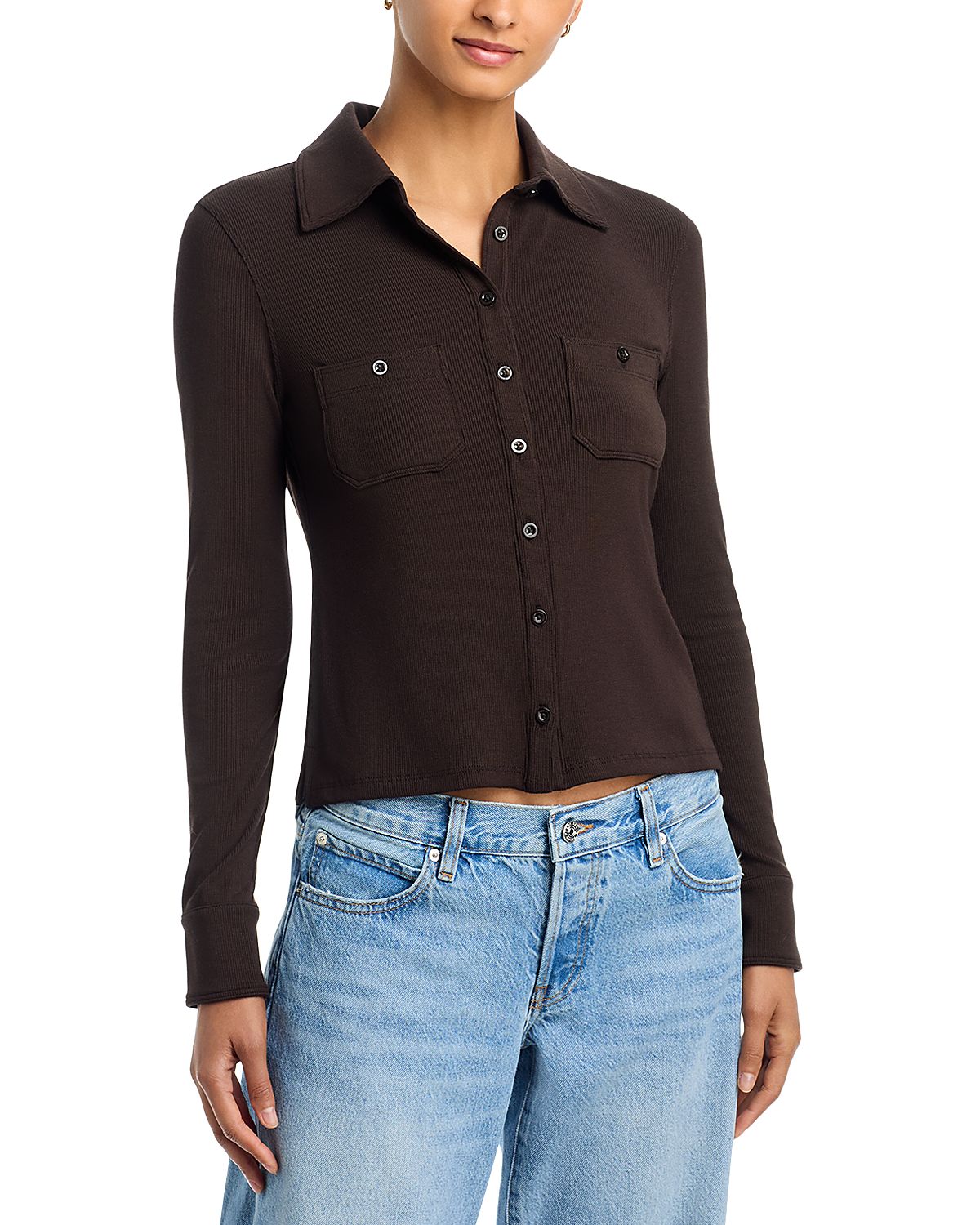 Frame The Rib Pocket Polo Top