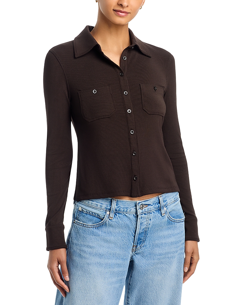 Frame The Rib Pocket Polo Top
