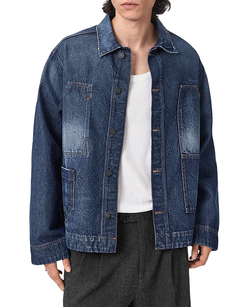 Allsaints Mukesh Denim Jacket in Dark Indigo