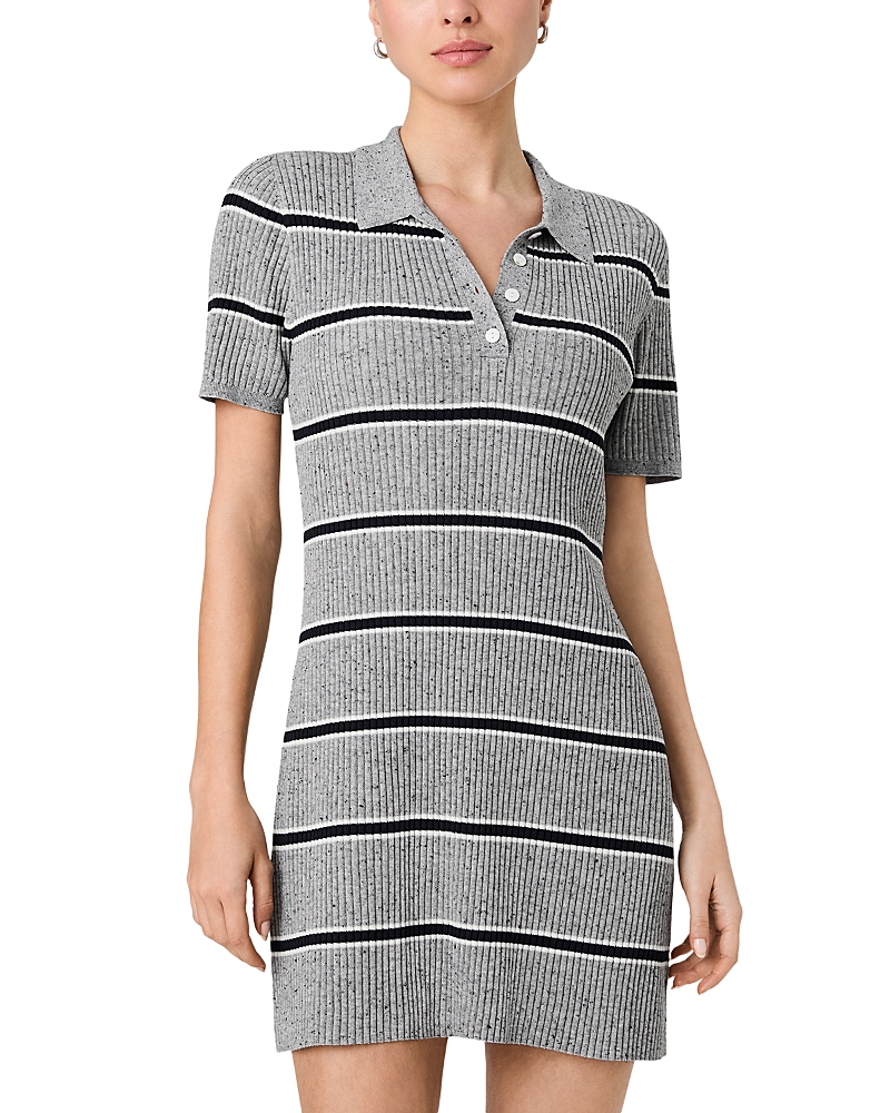 French Connection Mason Knit Varsity Stripe Polo Dress