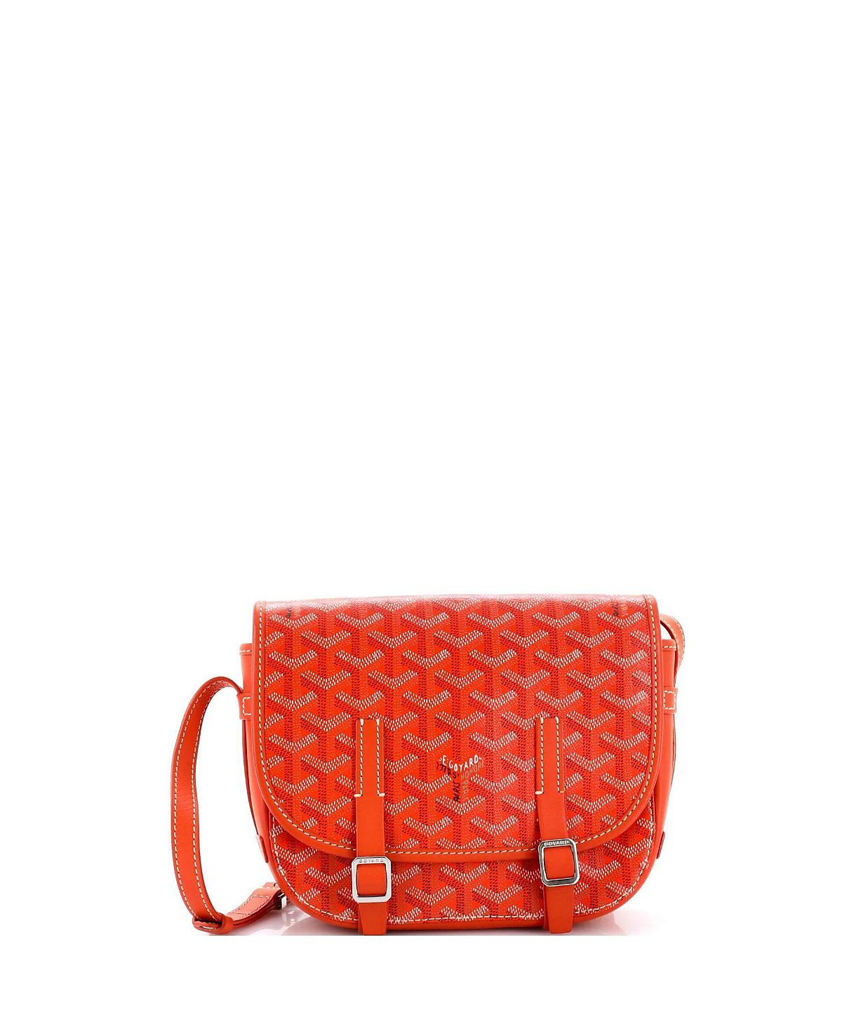 Pre-Owned Goyard Pm Belvedere Messenger Bag Coated Canvas with Leather