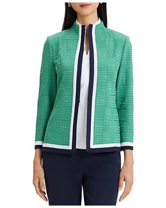 Contrast Trim Knit Jacket