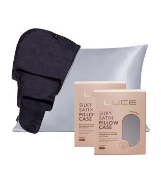 Silky Satin 2 Pillowcases & Hair Towel Wrap Bundle
