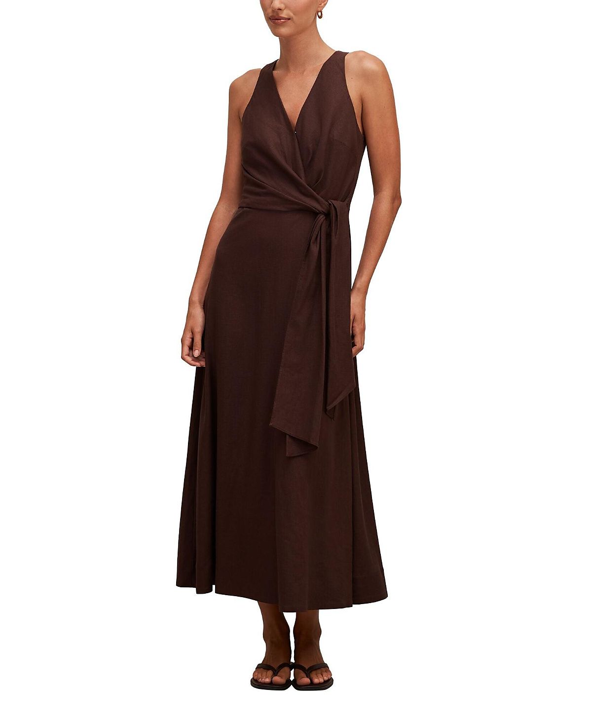 Ever New Women's Zoey Halter Neck Tie Midi Dress