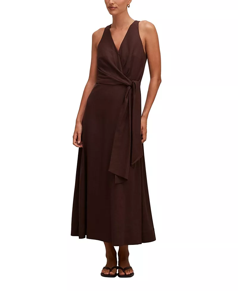 Ever New Women's Zoey Halter Neck Tie Midi Dress