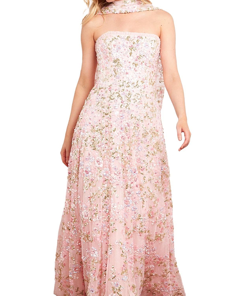 Needle & Thread Dream Garland Strapless Gown