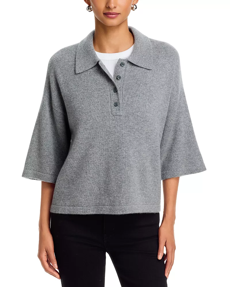 Frame The Academy Cashmere Polo Top