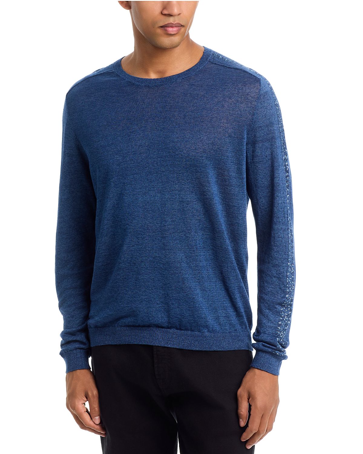 John Varvatos Cesari Textured Stripe Crewneck Shirt