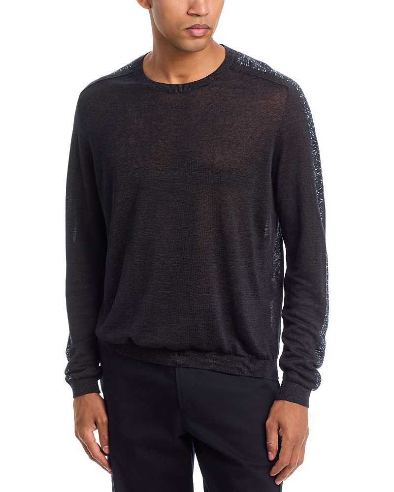 John Varvatos Cesari Textured Stripe Crewneck Shirt
